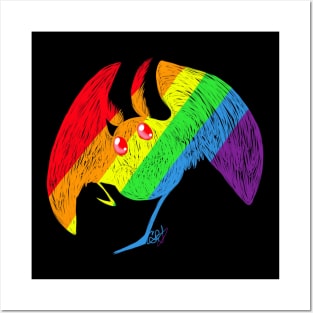 LGBTQ Pride Mothman Posters and Art